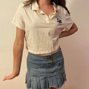 Felix the cat collared retro style crop top